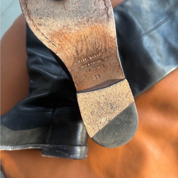 Isabel Marant Womens EU 38 Black Leather Riding Boots - Picture 3 of 12